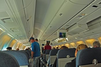 In der Condor Boeing 767-300er ber Santo Domingo nach Frankfurt.