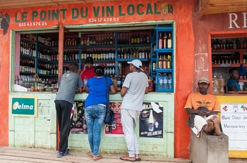 Patricia beim Einkaufen.