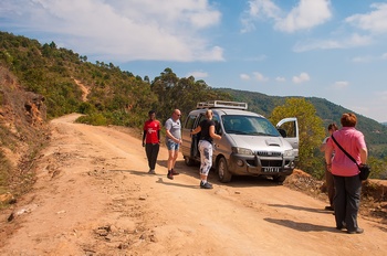 Pause auf dem Weg nach Ampitora.