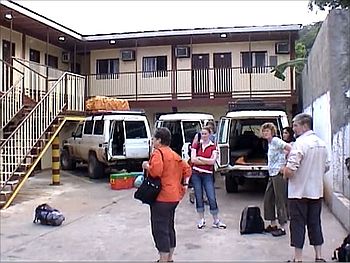 Aufbruch mit Gel�ndewagen in Venezuela.