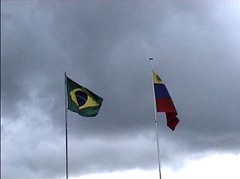 Die Grenze zwischen Venezuela und Brasilien