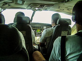 Flug von Canaima nach Polamar auf der Isla Magerita.